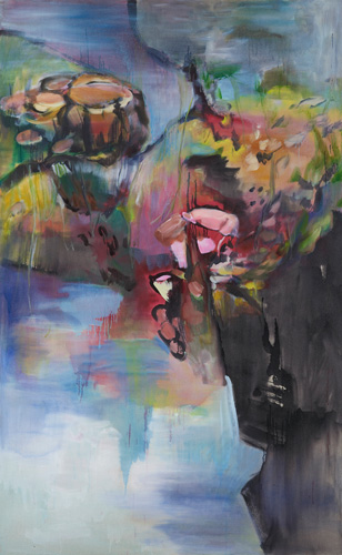 Haze month 240x150cm oil on linen 2012